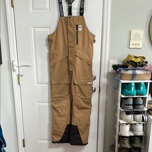 Montec Tan Snow Bib Overalls Fawk Snowboard Pants